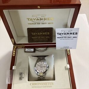 Silver and White Luxury Watch